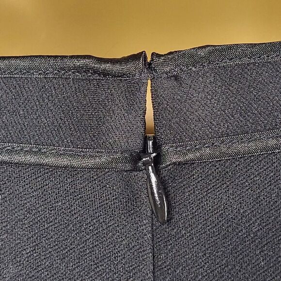 Chico's 00P / U.S. Size 2P Black Cocktail Dress Satin Trim 3/4 Sleeve Slimming - Picture 12 of 13